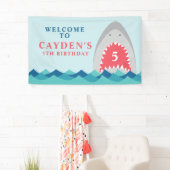 Banderoles Soirée d'anniversaire de Shark Bite (En situation)