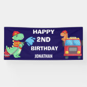 Banderoles Soirée d'anniversaire des garçons Dinosaur (Horizontal)