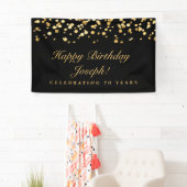 Banderoles Soirée d'Anniversaire Noir Et Or (En situation)