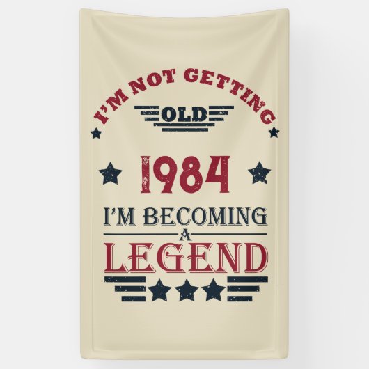 Banderoles Soirée de 40 ans vintage personnalisée (Vertical)