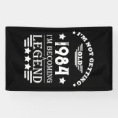 Banderoles Soirée de 40 ans vintage personnalisée (Horizontal)