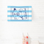 Banderoles Soirée de célibataire sur la plage Devenons coquin (Insitu)