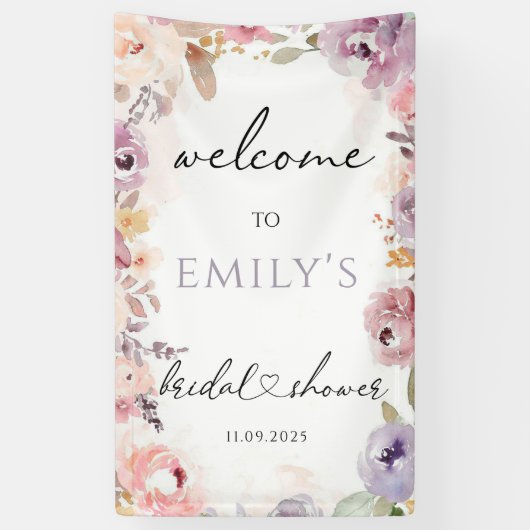 Banderoles Soirée de mariée fleur sauvage (Vertical)