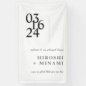 Banderoles Soirée de répétition de calligraphie chic Bienvenu (Vertical)