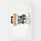 Banderoles Soirée d'Halloween, allons-y, enterrement de vie d (Vertical)