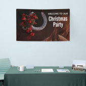 Banderoles Soirée équestre Noël pendre le fer à cheval (Salon professionnel)