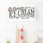 Banderoles Soirée glacée jolie mode ancienne (En situation)