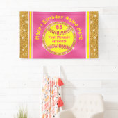 Banderoles Soirée personnalisée Décorations d'anniversaire (En situation)