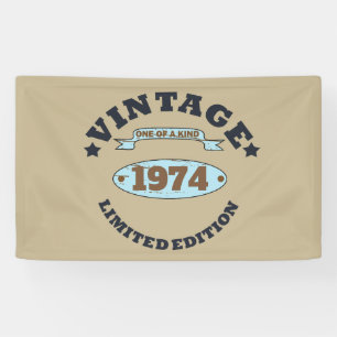 Banderoles Soirée personnalisée vintage 50e anniversaire