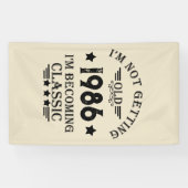 Banderoles Soirée personnalisée vintage de 35 ans (Horizontal)