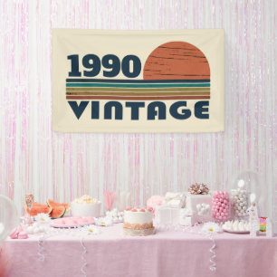 Banderoles Soirée personnalisée vintage de 35 ans