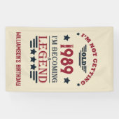 Banderoles Soirée personnalisée vintage de 35 ans (Horizontal)