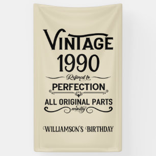 Banderoles Soirée personnalisée vintage de 35 ans