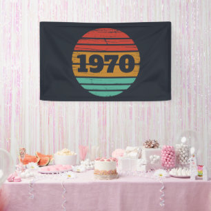 Banderoles Soirée personnalisée vintage de 55 ans