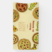 Banderoles Soirée pizza caricature (Verticale)