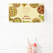 Banderoles Soirée pizza caricature (Insitu)