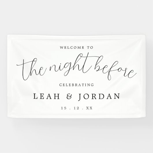 Banderoles Soirée Rustique Avant Le Dîner De Répétition Maria (Horizontal)
