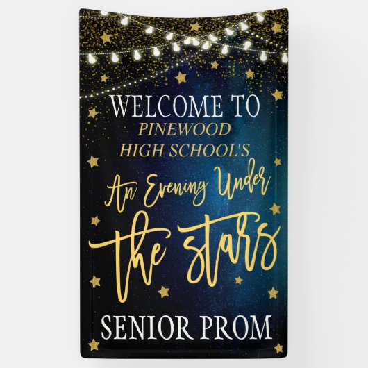 Banderoles Soirée sous les étoiles Danse bal (Vertical)