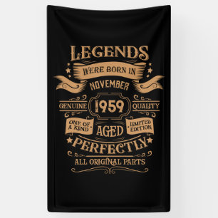 Banderoles Soirée vintage de 65e anniversaire personnalisée