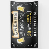 Banderoles Soirées et bières à 30 ans fête d'anniversaire (Vertical)