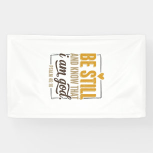 Banderoles Sois Calme Psaume 46_10 Modèle de T-Shirt Chrétien