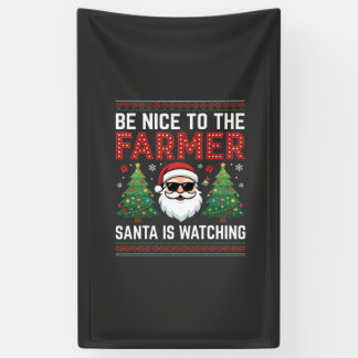 Banderoles Sois Sympa Avec Le Père Noël Des Agriculteurs Noël