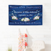 Banderoles soixante-cinquième Roses blancs et jacinthes des (En situation)