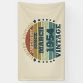 Banderoles Soixante-dix ans vintages personnalisés 70e annive (Vertical)