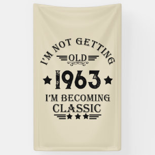Banderoles Soixante vintage 60e anniversaire