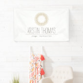 Banderoles Soleil or bohème Mandala Yoga (En situation)