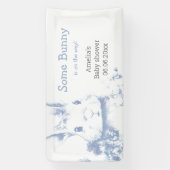 Banderoles Some Bunny is coming Blue Baby Shower (Verticale)