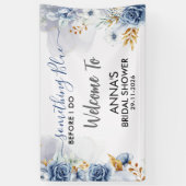 Banderoles Something Blue Before I Do Floral Welcome (Vertical)