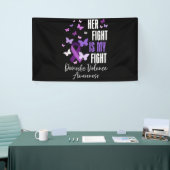 Banderoles Son combat est Ma lutte contre la violence domesti (Salon professionnel)