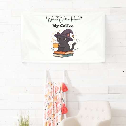 Banderoles Sorcière Mieux Avoir Mon Café Classique T-Shirt (En situation)