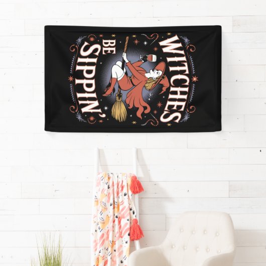 Banderoles Sorcières Be Sippin' Halloween Éffrayant (En situation)