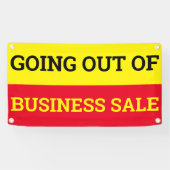 Banderoles Sortir de l'entreprise Vendre Rouge Jaune (Horizontal)