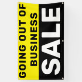 Banderoles Sortir de l'entreprise Vente importante (Vertical)