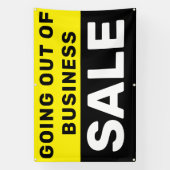 Banderoles Sortir de l'entreprise Vente importante (Verticale)