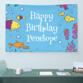 Banderoles Sous la mer Animaux mignons 1er anniversaire (Salon professionnel)