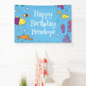 Banderoles Sous la mer Animaux mignons 1er anniversaire (Insitu)