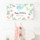 Banderoles Sous la mer Anniversaire Cute Kawaii Pastel Party (En situation)
