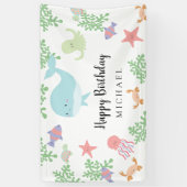 Banderoles Sous la mer Anniversaire Cute Kawaii Pastel Party (Vertical)