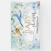 Banderoles Sous la mer Baby shower Boy Backdrop Banner (Vertical)