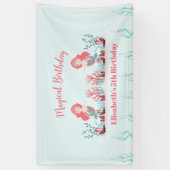 Banderoles Sous la Mer Sirène Princesse Anniversaire (Vertical)