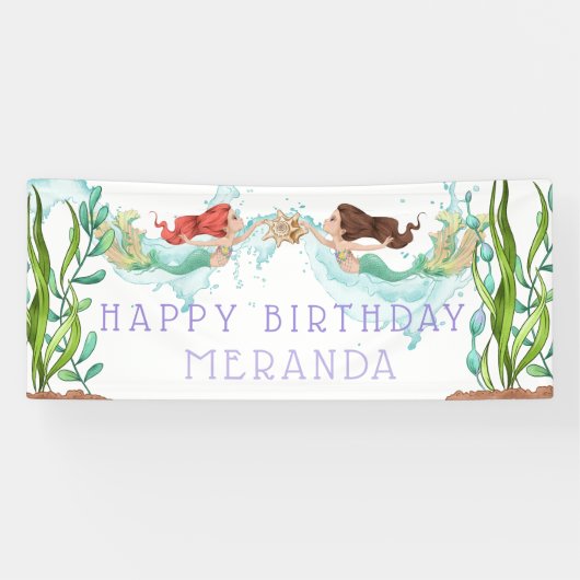 Banderoles Sous la sirène de mer (Horizontal)