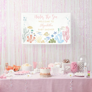 Banderoles Sous L'Accueil Du Baby shower Sea Girl
