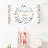 Banderoles Sous le Baby shower d'aquarelle de mer (En situation)