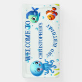 Banderoles Sous le Sea Boy Anniversaire | (Verticale)