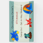 Banderoles Sous Les Etoiles Camp Out (Vertical)