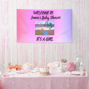 Banderoles Sous l'océan Baby Shower : Bienvenue à notre bébé